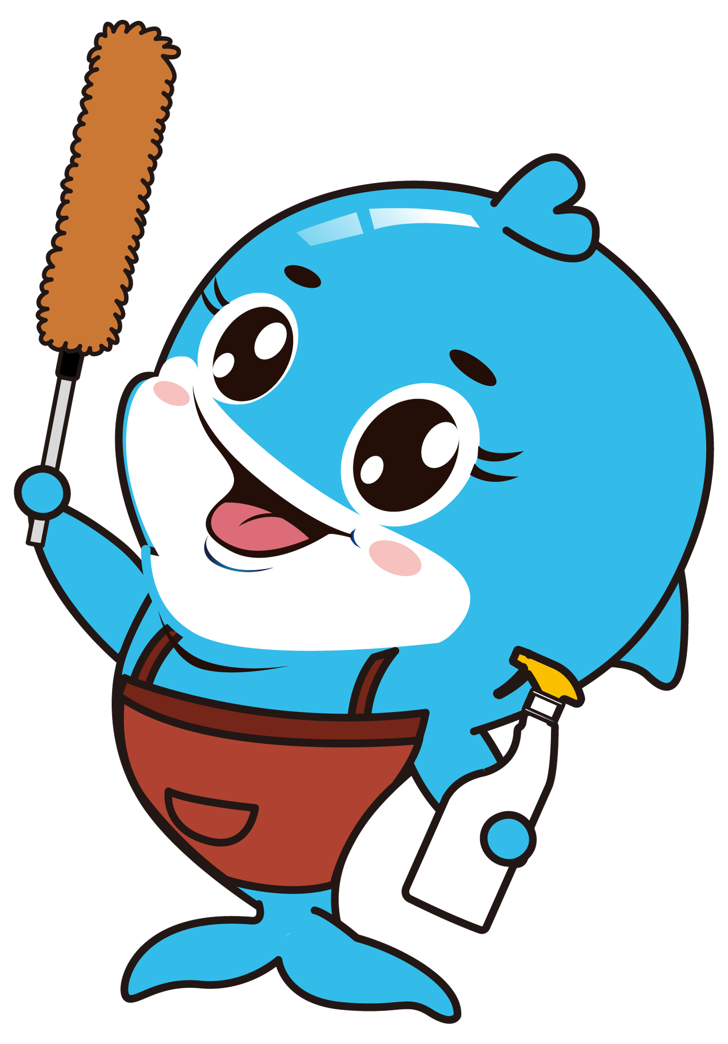 保洁服务海豚形象